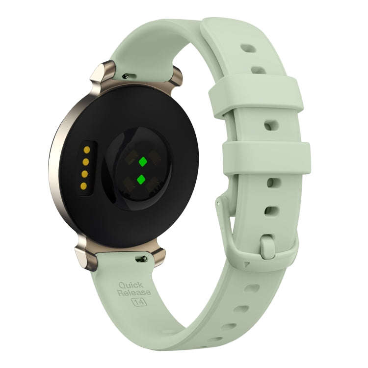 For Garmin Lily 2 Silicone Watch Band Wristband(Light Green)