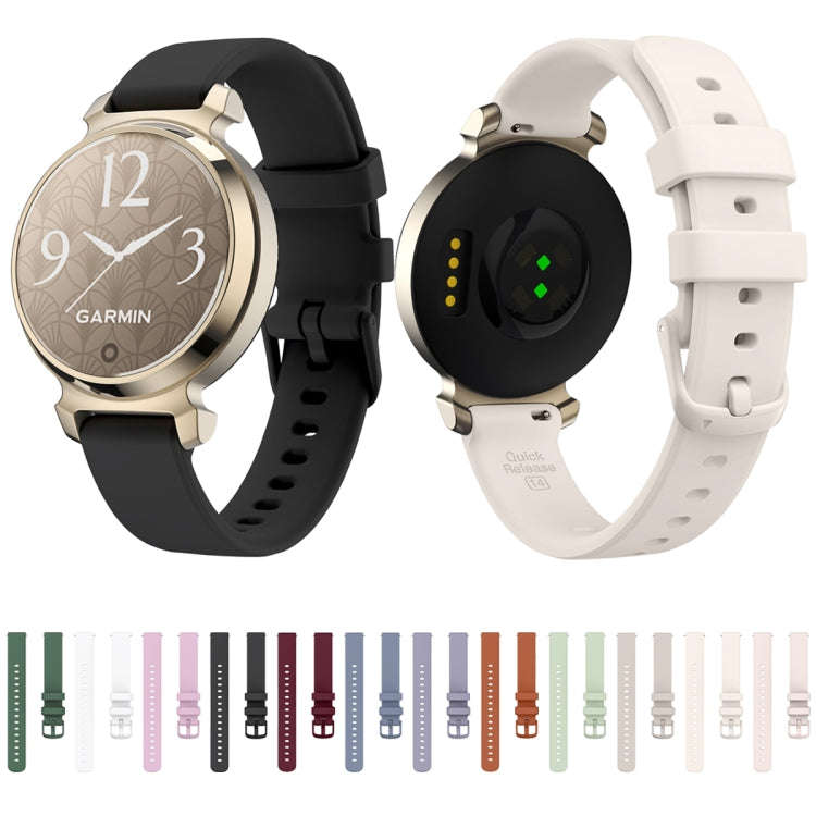 For Garmin Lily 2 Silicone Watch Band Wristband(White)