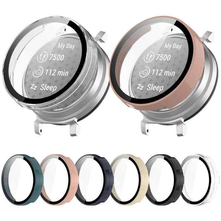 For Garmin Lily 2 PC + Tempered Film Integrated Watch Protective Case(Transparent)