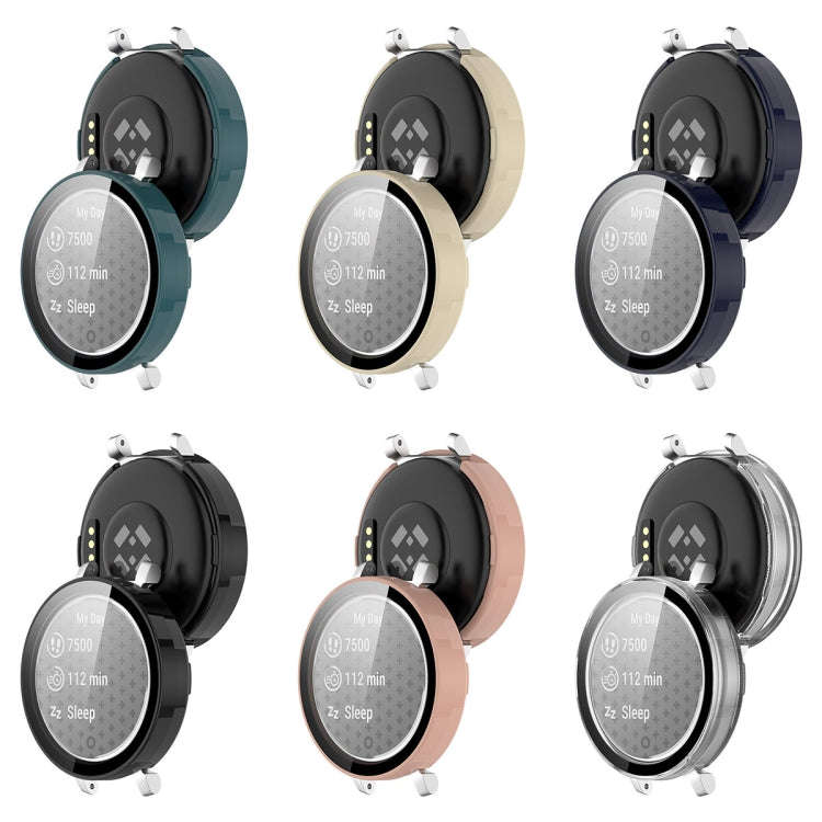 For Garmin Lily 2 PC + Tempered Film Integrated Watch Protective Case(Transparent)