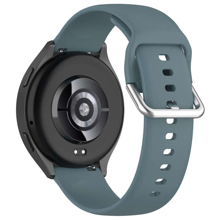 For Xiaomi Watch 2 Solid Color Metal Silver Buckle Silicone Watch Band, Size: S(Rock Blue)