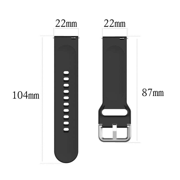 For Xiaomi Watch 2 Solid Color Metal Silver Buckle Silicone Watch Band, Size: S(Teal)