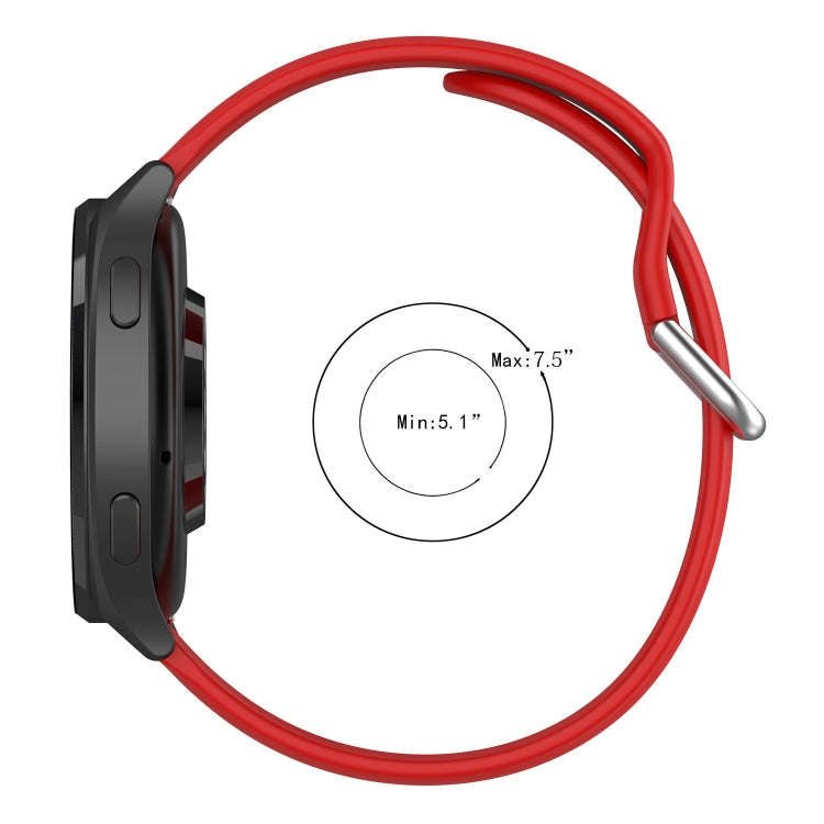For Xiaomi Watch 2 Solid Color Metal Silver Buckle Silicone Watch Band, Size: S(Orange)