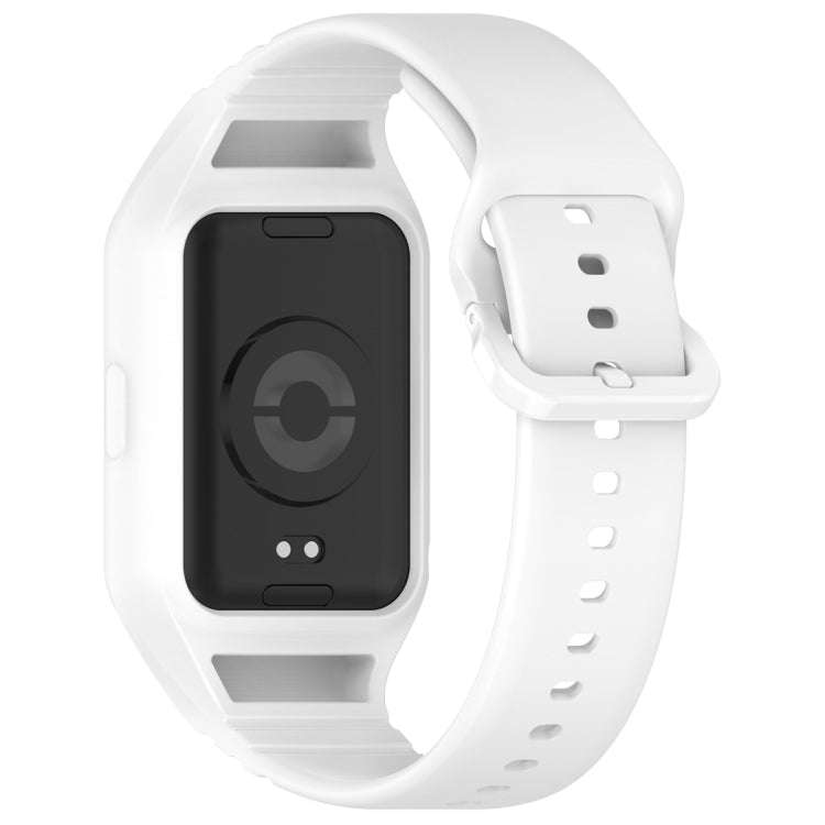 For Xiaomi Mi Band 8 Pro Solid Color Integrated TPU Watch Band(White)