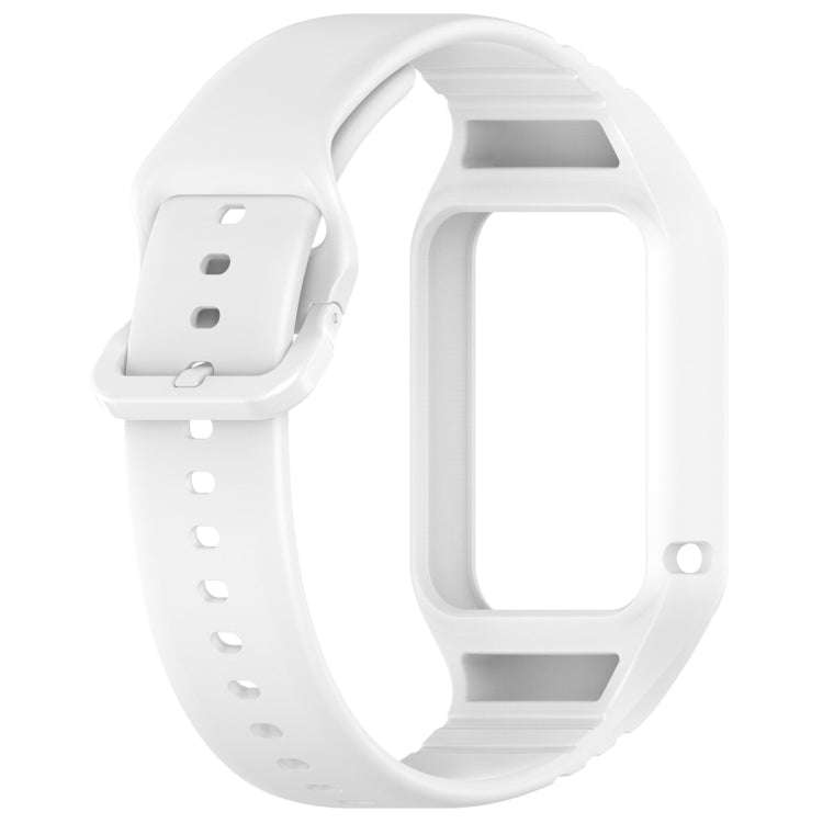 For Xiaomi Mi Band 8 Pro Solid Color Integrated TPU Watch Band(White)
