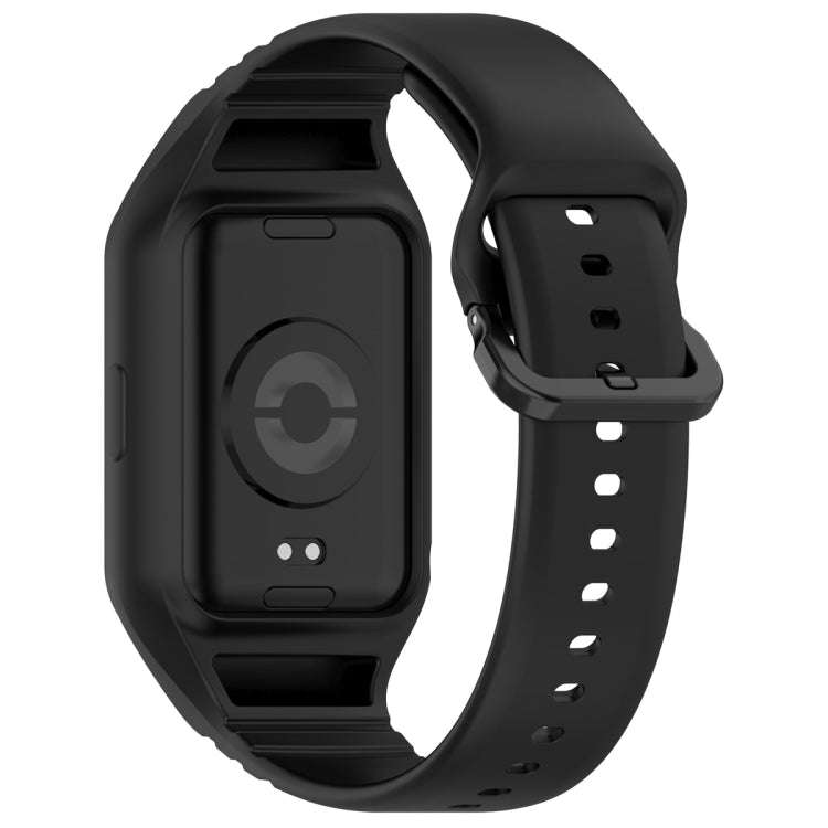 For Xiaomi Mi Band 8 Pro Solid Color Integrated TPU Watch Band(Black)