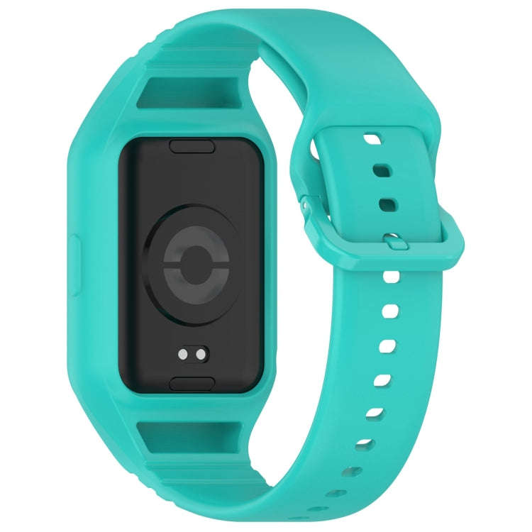 For Xiaomi Mi Band 8 Pro Solid Color Integrated TPU Watch Band(Teal)