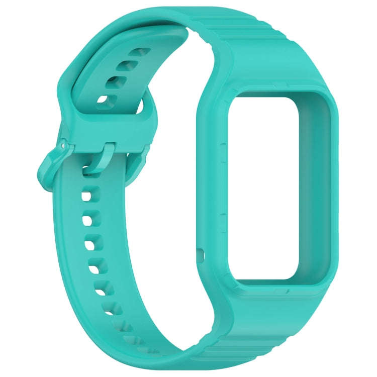 For Xiaomi Mi Band 8 Pro Solid Color Integrated TPU Watch Band(Teal)