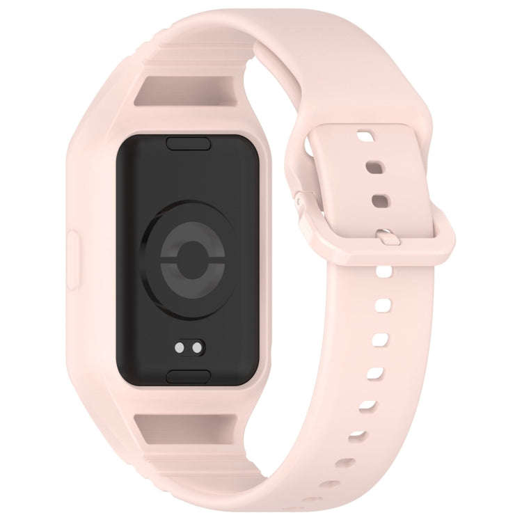 For Xiaomi Mi Band 8 Pro Solid Color Integrated TPU Watch Band(Light Pink)
