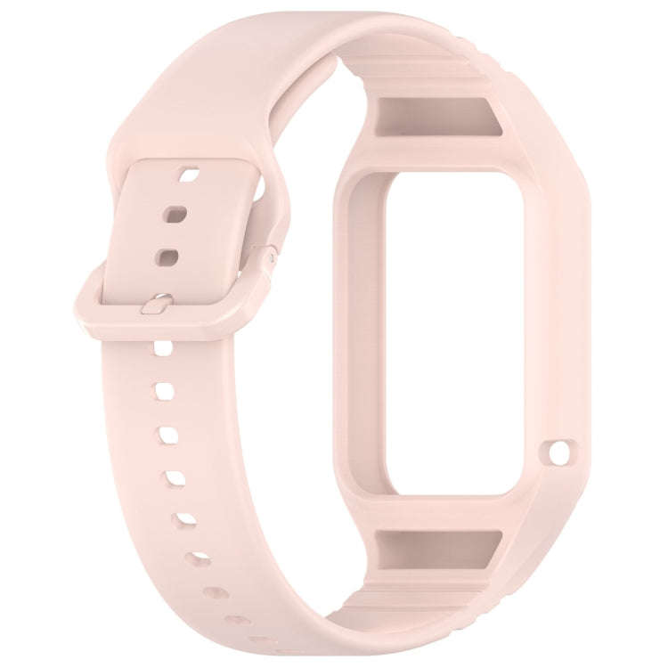 For Xiaomi Mi Band 8 Pro Solid Color Integrated TPU Watch Band(Light Pink)