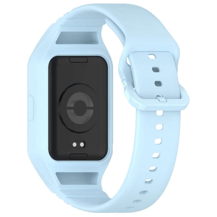 For Xiaomi Mi Band 8 Pro Solid Color Integrated TPU Watch Band(Light Blue)