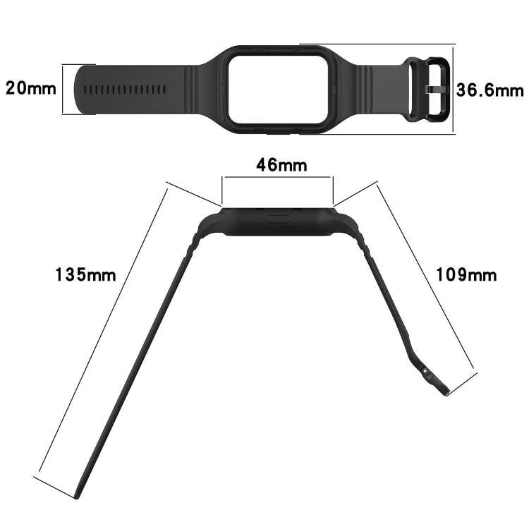 For Xiaomi Mi Band 8 Pro Solid Color Integrated TPU Watch Band(Red)