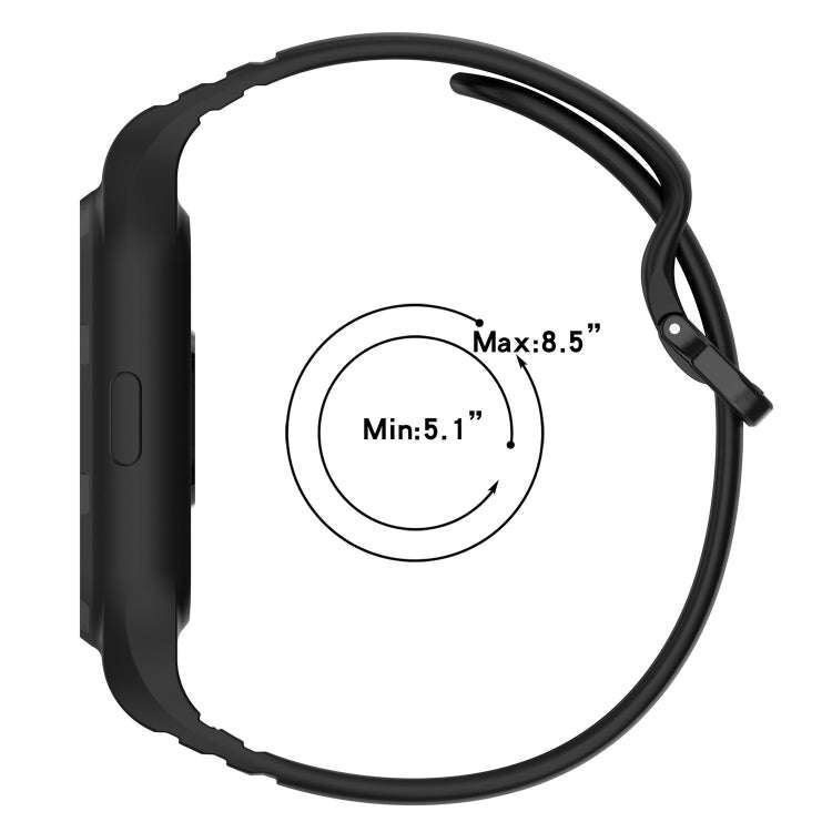 For Xiaomi Mi Band 8 Pro Solid Color Integrated TPU Watch Band(Red)