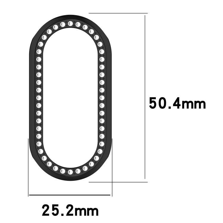For Xiaomi Mi Band 8 Diamond Half Pack Hollow PC Watch Protective Case(Black)