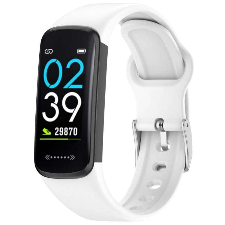 For Mambo Band 6S Solid Color Silver Buckle Silicone Watch Band(White)
