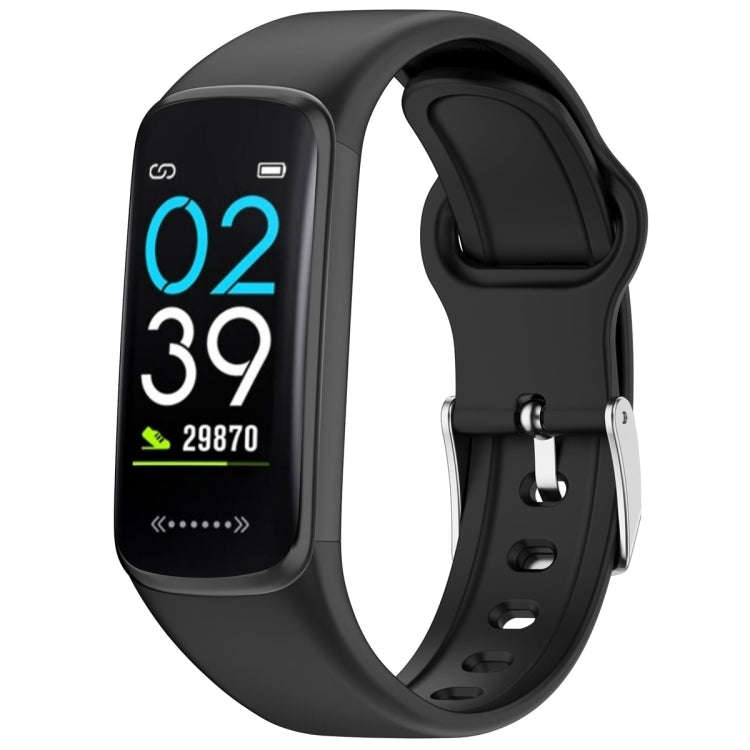 For Mambo Band 6S Solid Color Silver Buckle Silicone Watch Band(Black)