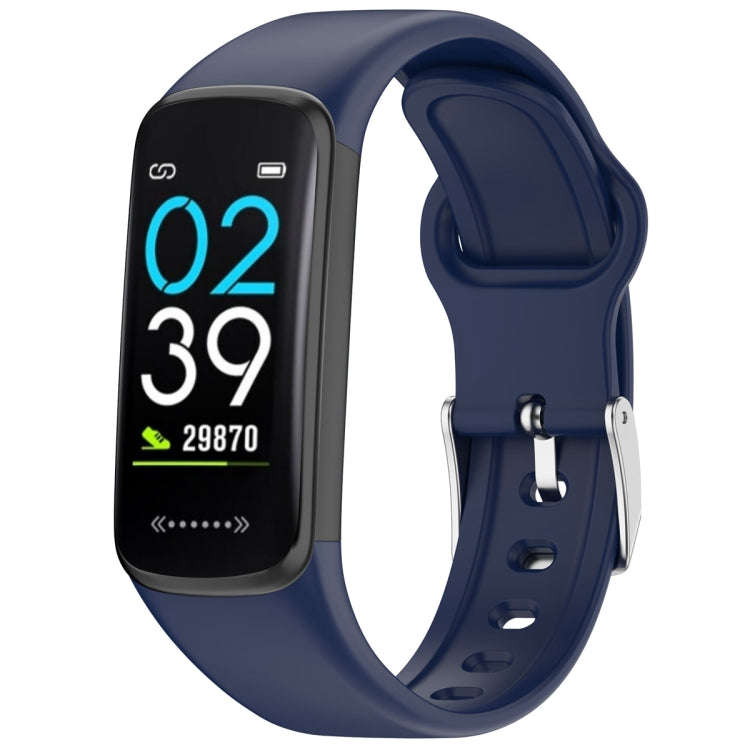 For Mambo Band 6S Solid Color Silver Buckle Silicone Watch Band(Midnight Blue)