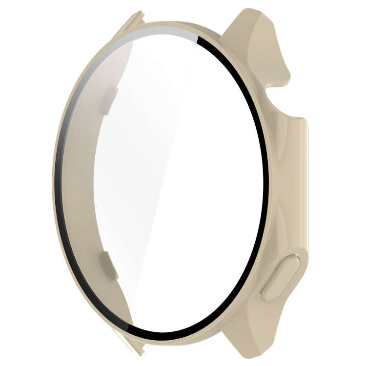 For OnePlus Watch 2 / OPPO Watch X PC + Tempered Film Integrated Watch Protective Case(Ivory White)
