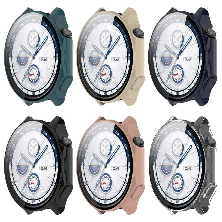 For OnePlus Watch 2 / OPPO Watch X PC + Tempered Film Integrated Watch Protective Case(Ink Blue)