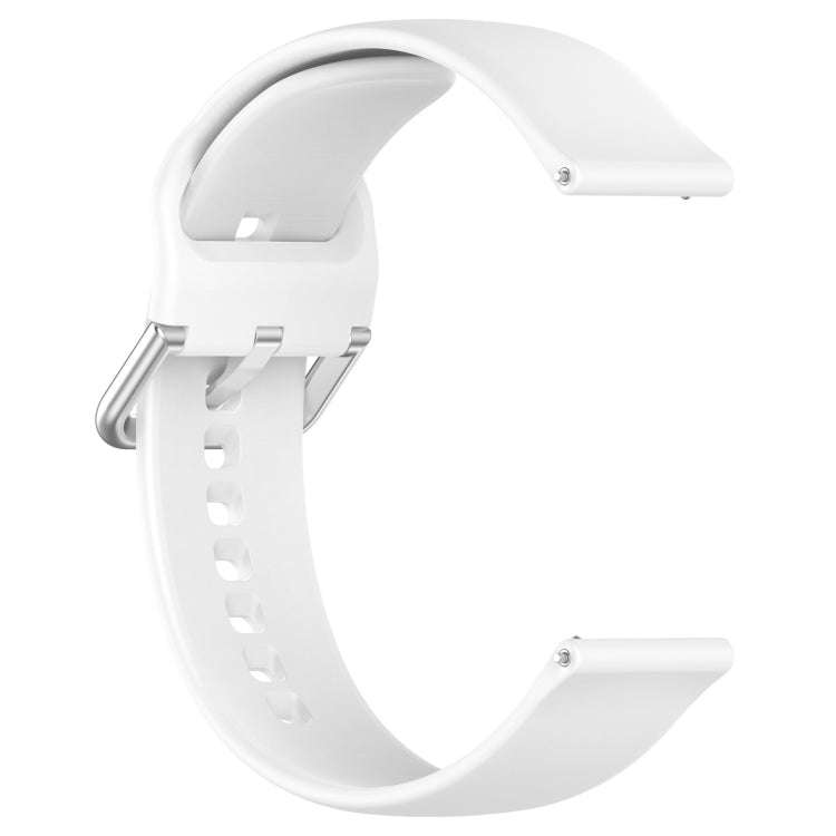 For CMF Watch Pro D395 / Watch Pro 2 22mm Solid Color Silver Buckle Silicone Watch Band, Size:L(W...