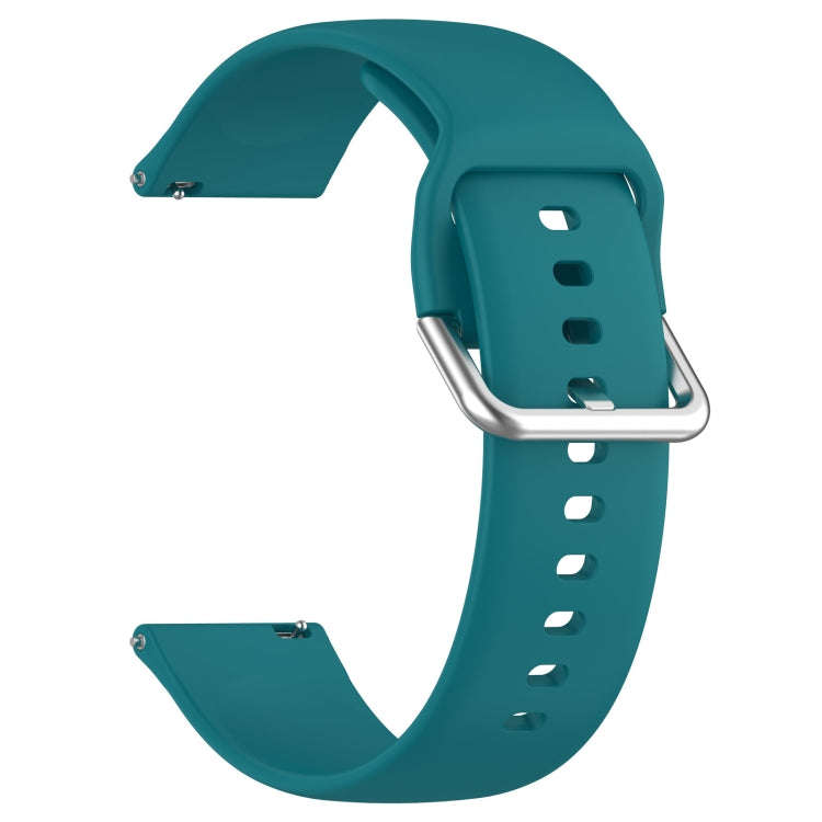 For CMF Watch Pro D395 / Watch Pro 2 22mm Solid Color Silver Buckle Silicone Watch Band, Size:L(G...