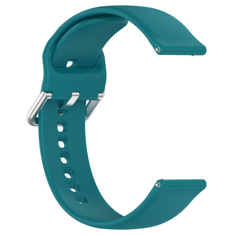 For CMF Watch Pro D395 / Watch Pro 2 22mm Solid Color Silver Buckle Silicone Watch Band, Size:L(G...