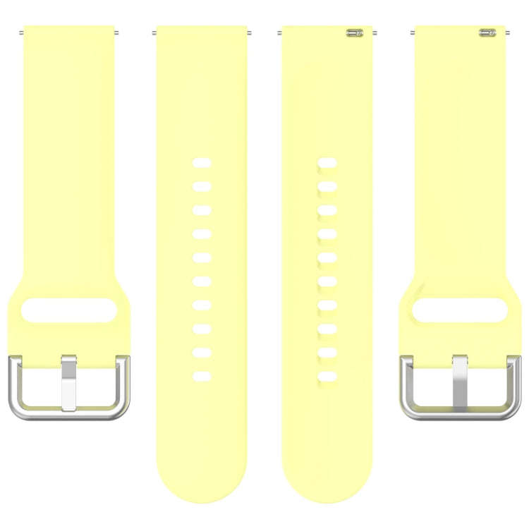 For CMF Watch Pro D395 / Watch Pro 2 22mm Solid Color Silver Buckle Silicone Watch Band, Size:L(Y...