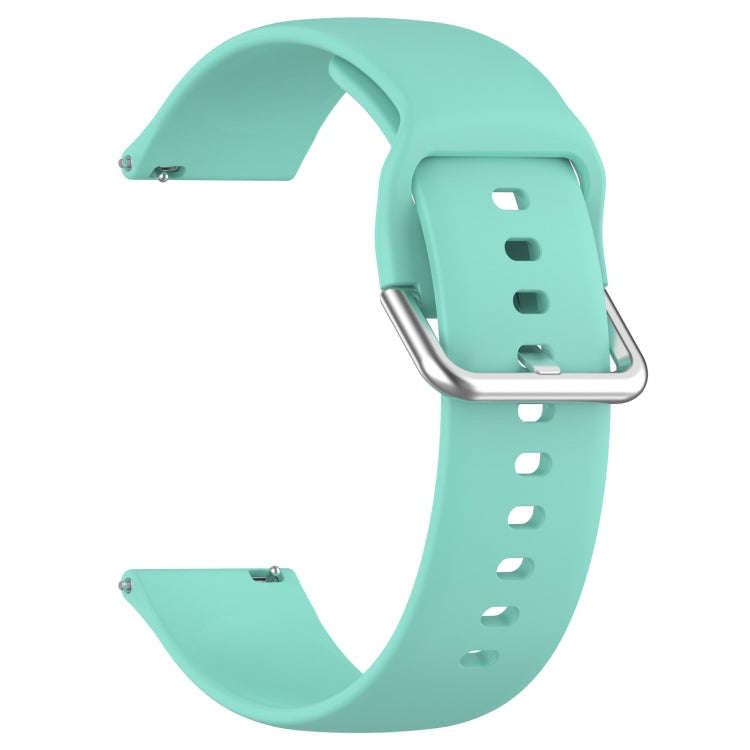 For CMF Watch Pro D395 / Watch Pro 2 22mm Solid Color Silver Buckle Silicone Watch Band, Size:L(T...