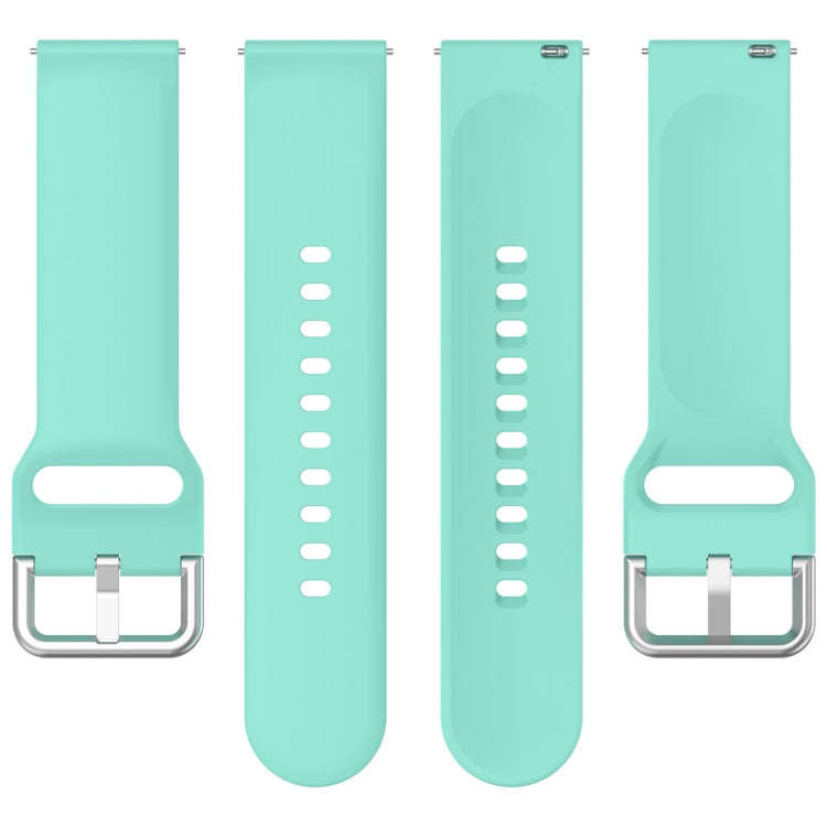 For CMF Watch Pro D395 / Watch Pro 2 22mm Solid Color Silver Buckle Silicone Watch Band, Size:L(T...