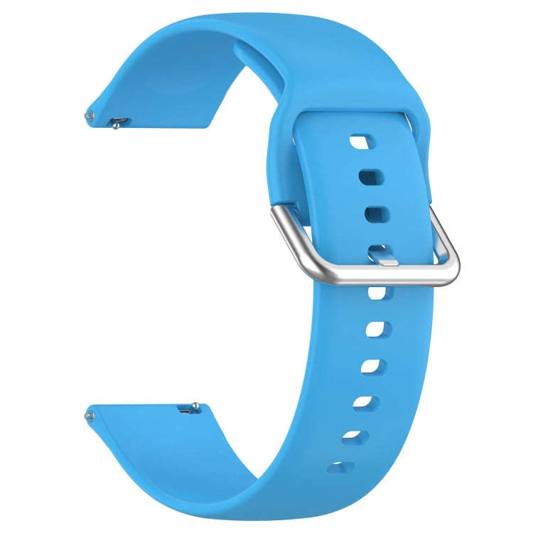 For CMF Watch Pro D395 / Watch Pro 2 22mm Solid Color Silver Buckle Silicone Watch Band, Size:L(S...