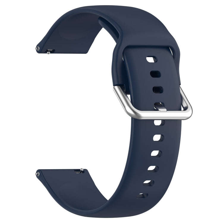 For CMF Watch Pro D395 / Watch Pro 2 22mm Solid Color Silver Buckle Silicone Watch Band, Size:L(M...