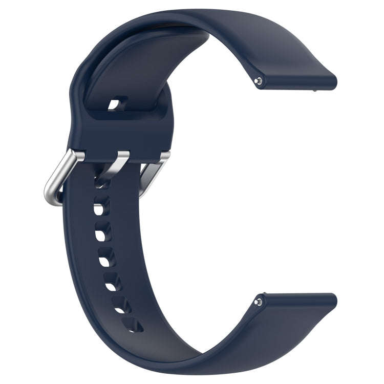For CMF Watch Pro D395 / Watch Pro 2 22mm Solid Color Silver Buckle Silicone Watch Band, Size:L(M...