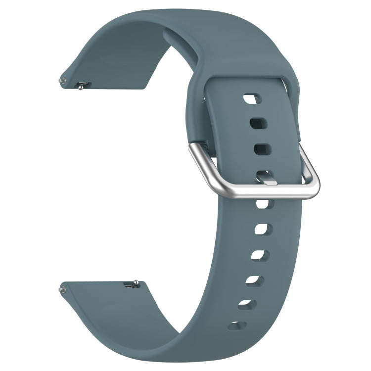 For CMF Watch Pro D395 / Watch Pro 2 22mm Solid Color Silver Buckle Silicone Watch Band, Size:L(R...