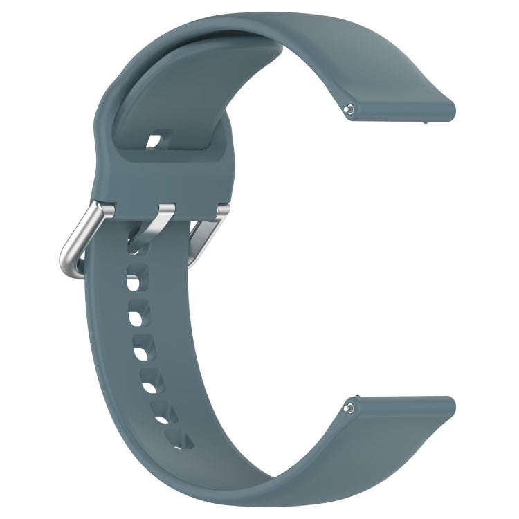For CMF Watch Pro D395 / Watch Pro 2 22mm Solid Color Silver Buckle Silicone Watch Band, Size:L(R...