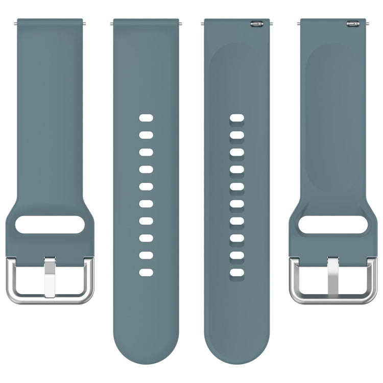 For CMF Watch Pro D395 / Watch Pro 2 22mm Solid Color Silver Buckle Silicone Watch Band, Size:L(R...
