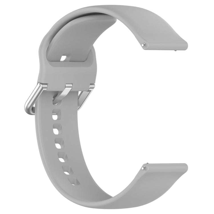 For CMF Watch Pro D395 / Watch Pro 2 22mm Solid Color Silver Buckle Silicone Watch Band, Size:S(G...