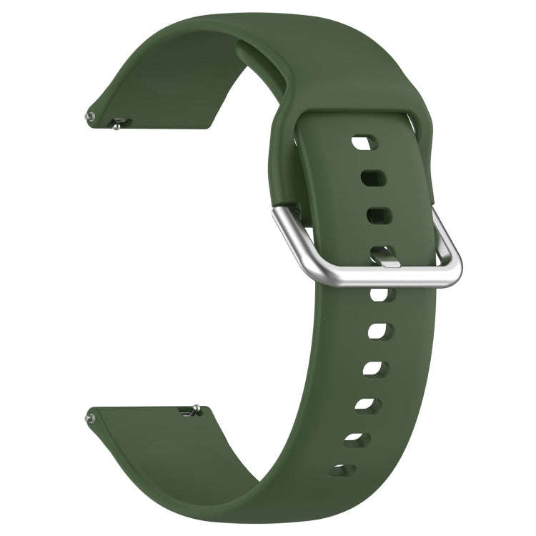 For CMF Watch Pro D395 / Watch Pro 2 22mm Solid Color Silver Buckle Silicone Watch Band, Size:S(A...