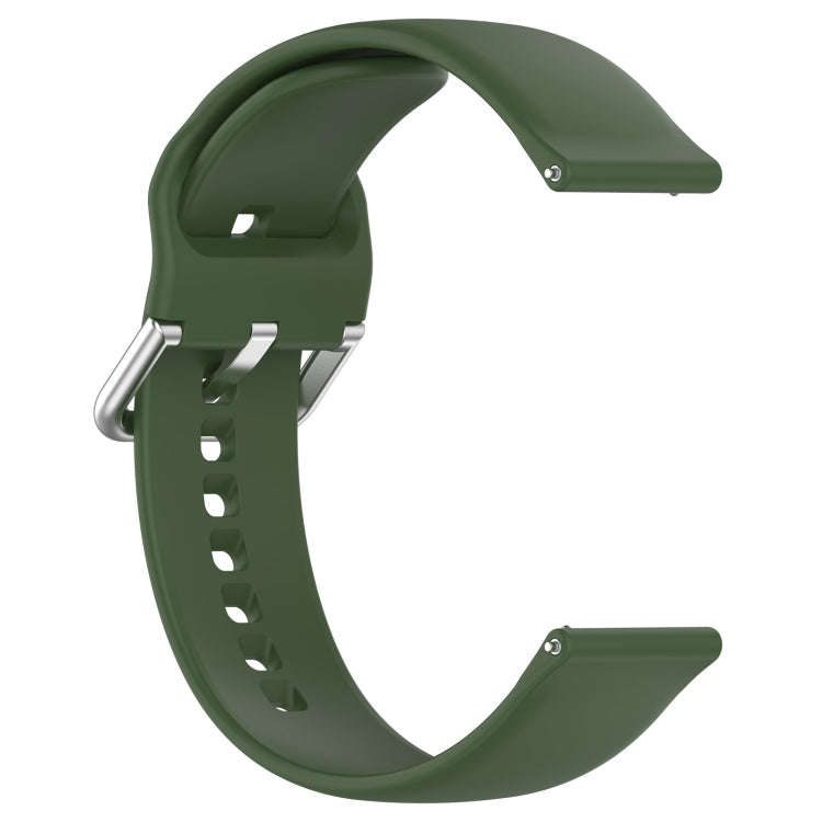 For CMF Watch Pro D395 / Watch Pro 2 22mm Solid Color Silver Buckle Silicone Watch Band, Size:S(A...