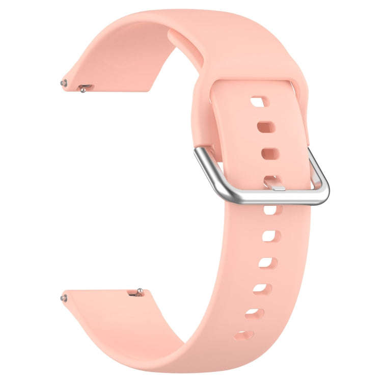 For CMF Watch Pro D395 / Watch Pro 2 22mm Solid Color Silver Buckle Silicone Watch Band, Size:S(L...