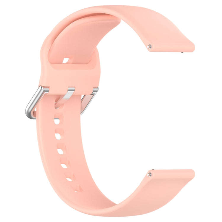 For CMF Watch Pro D395 / Watch Pro 2 22mm Solid Color Silver Buckle Silicone Watch Band, Size:S(L...