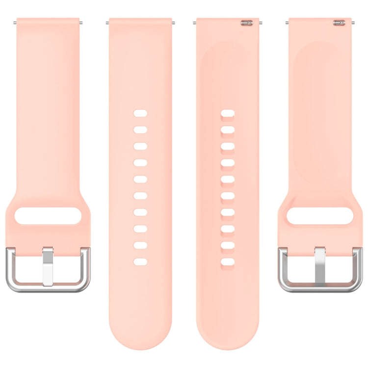 For CMF Watch Pro D395 / Watch Pro 2 22mm Solid Color Silver Buckle Silicone Watch Band, Size:S(L...