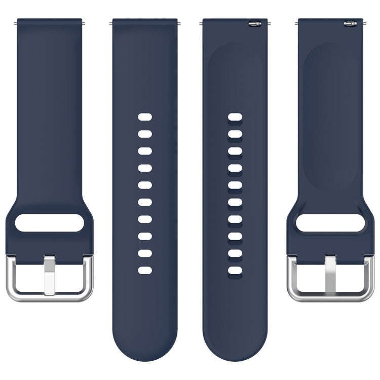 For CMF Watch Pro D395 / Watch Pro 2 22mm Solid Color Silver Buckle Silicone Watch Band, Size:S(M...