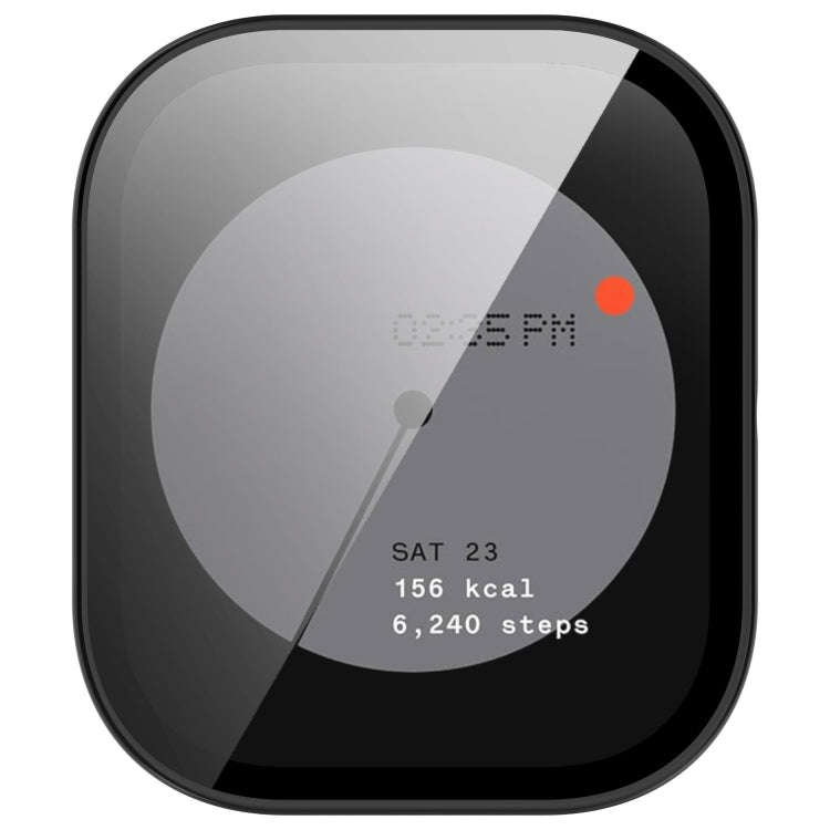 For CMF Watch Pro D395 PC + Tempered Film Integrated Watch Protective Case(Black)
