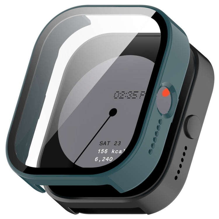 For CMF Watch Pro D395 PC + Tempered Film Integrated Watch Protective Case(Pine Green)
