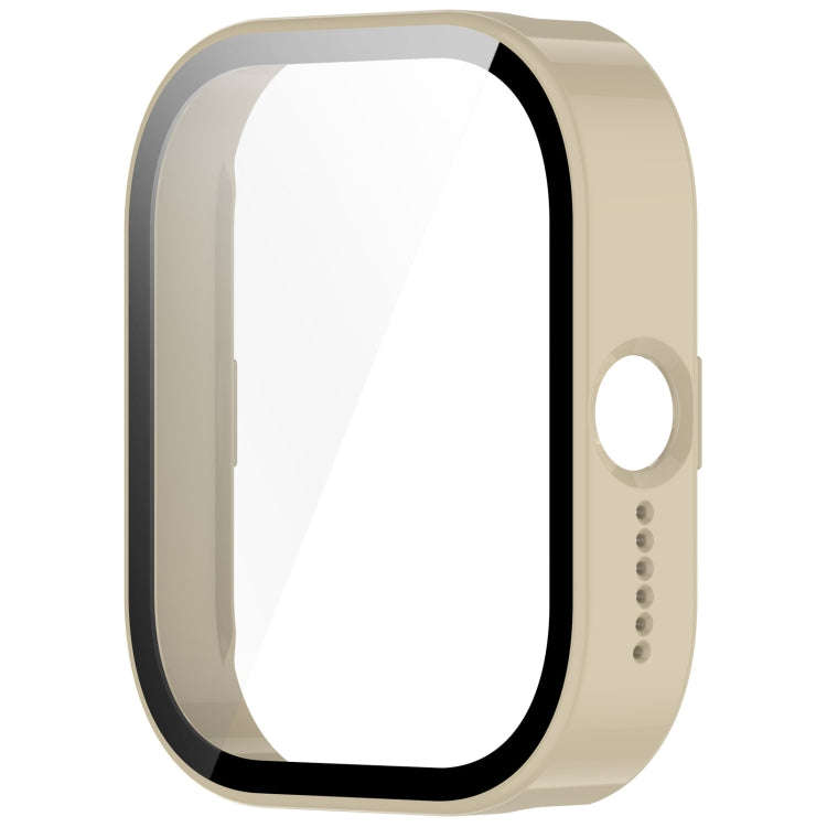 For CMF Watch Pro D395 PC + Tempered Film Integrated Watch Protective Case(Ivory White)