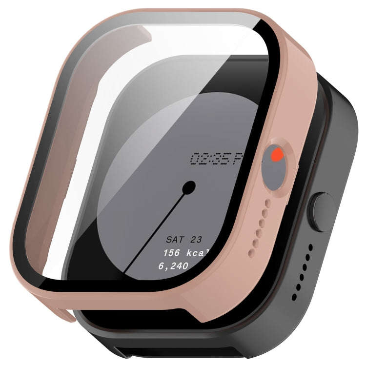 For CMF Watch Pro D395 PC + Tempered Film Integrated Watch Protective Case(Pink)