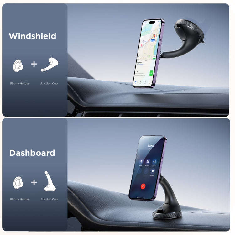 JOYROOM JR-ZS406 Magsafe Magnetic Car Phone Mount Windshield Holder(Black)