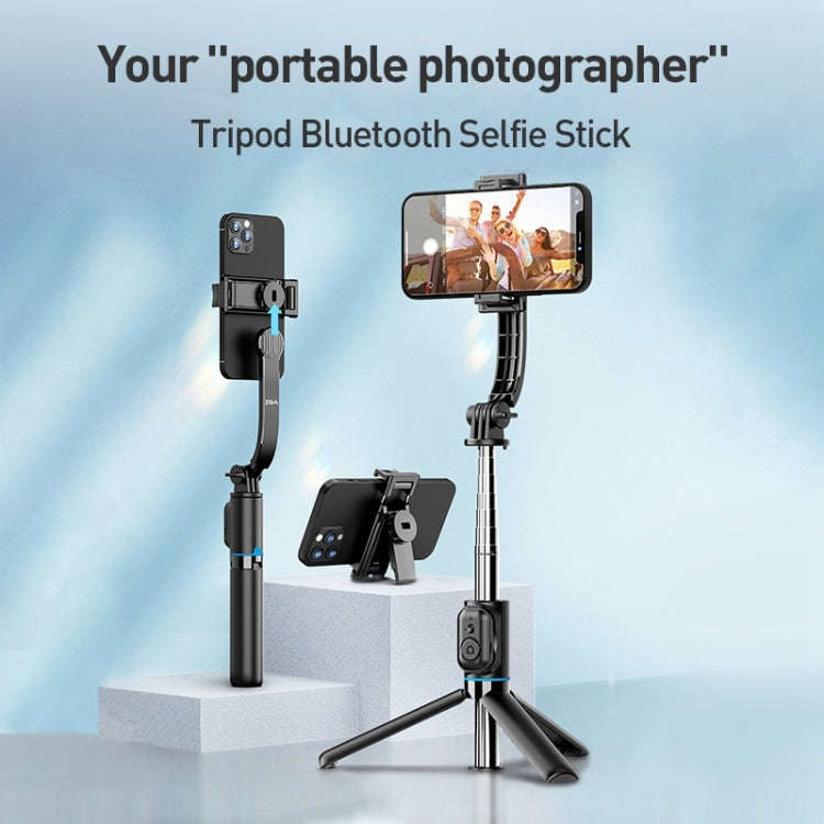 ZGA S01 Bluetooth Remote Control Detachable Tripod Selfie Stick(Black)