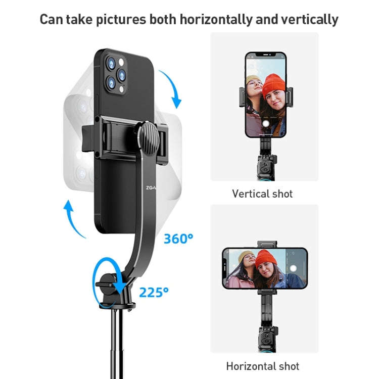 ZGA S01 Bluetooth Remote Control Detachable Tripod Selfie Stick(Black)