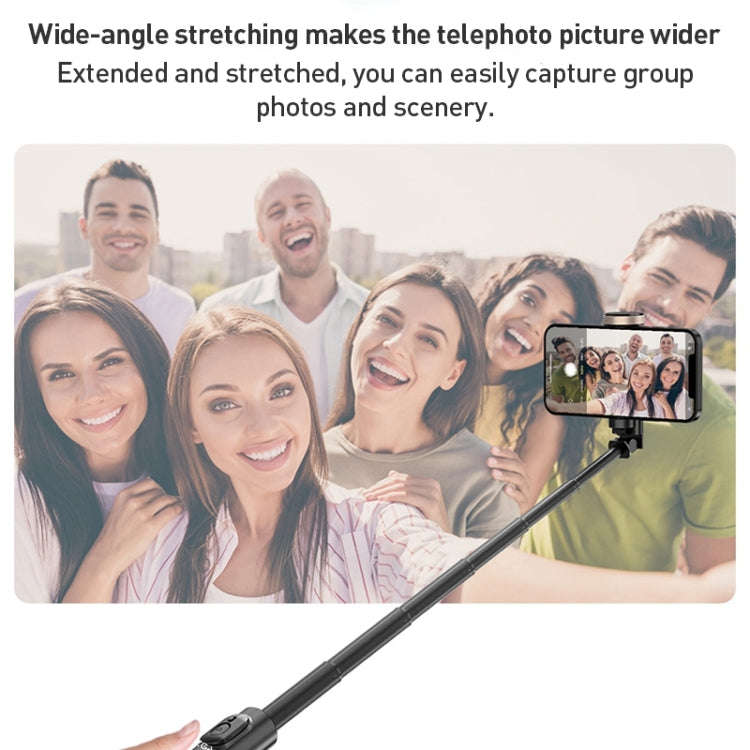 ZGA S02 Bluetooth Remote Control Hidden Tripod Selfie Stick(Black)